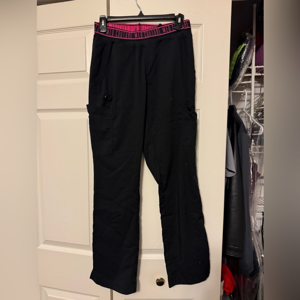 Black Med Couture Scrub Pants